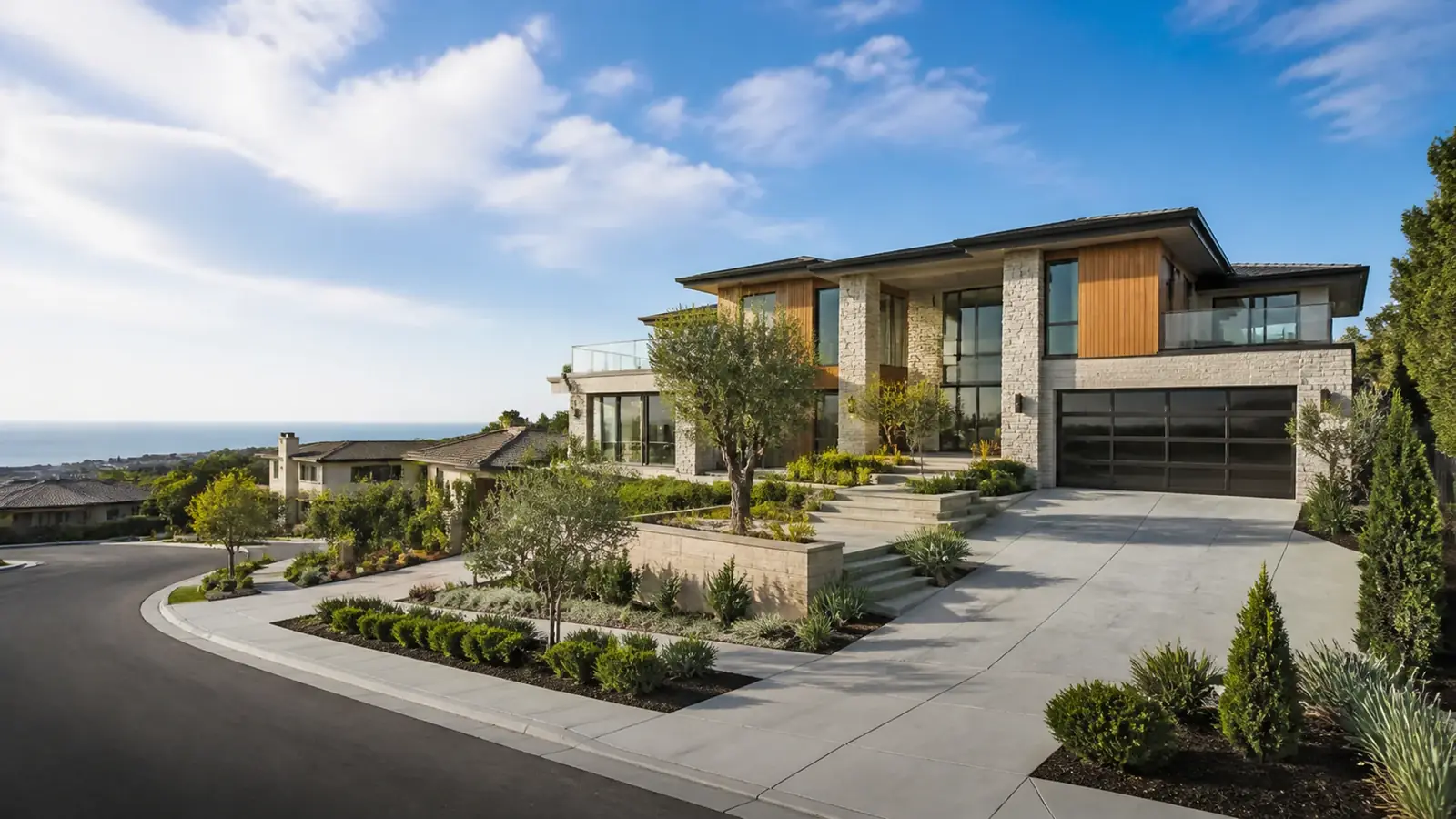 New home under construction on a Newport Coast lot after demolition of the original house