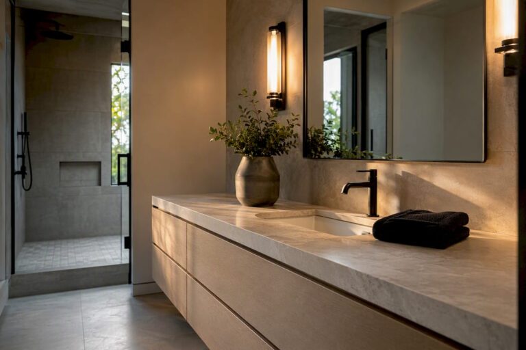 Modern remodeled bathroom ready for sale