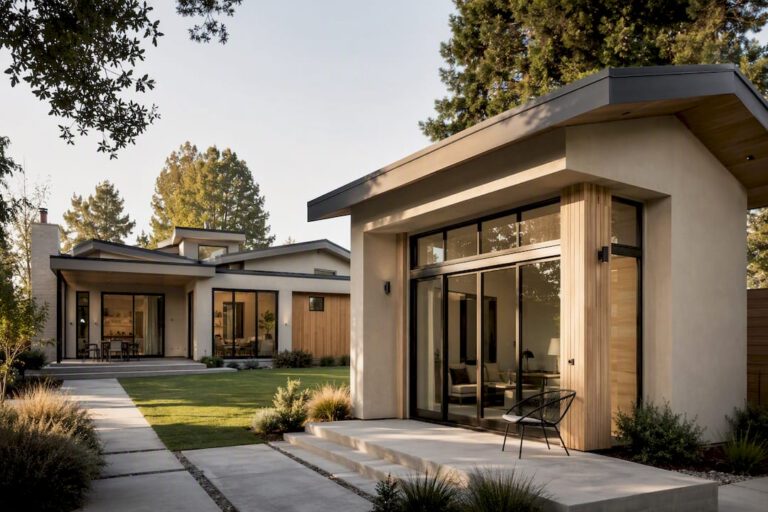 Modern house with detached ADU and addition