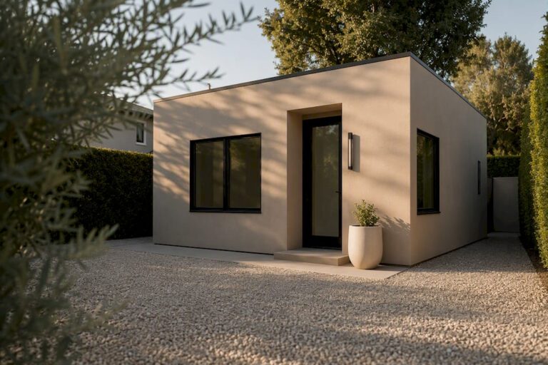 Modern ADU positioned in Beverly Hills side yard