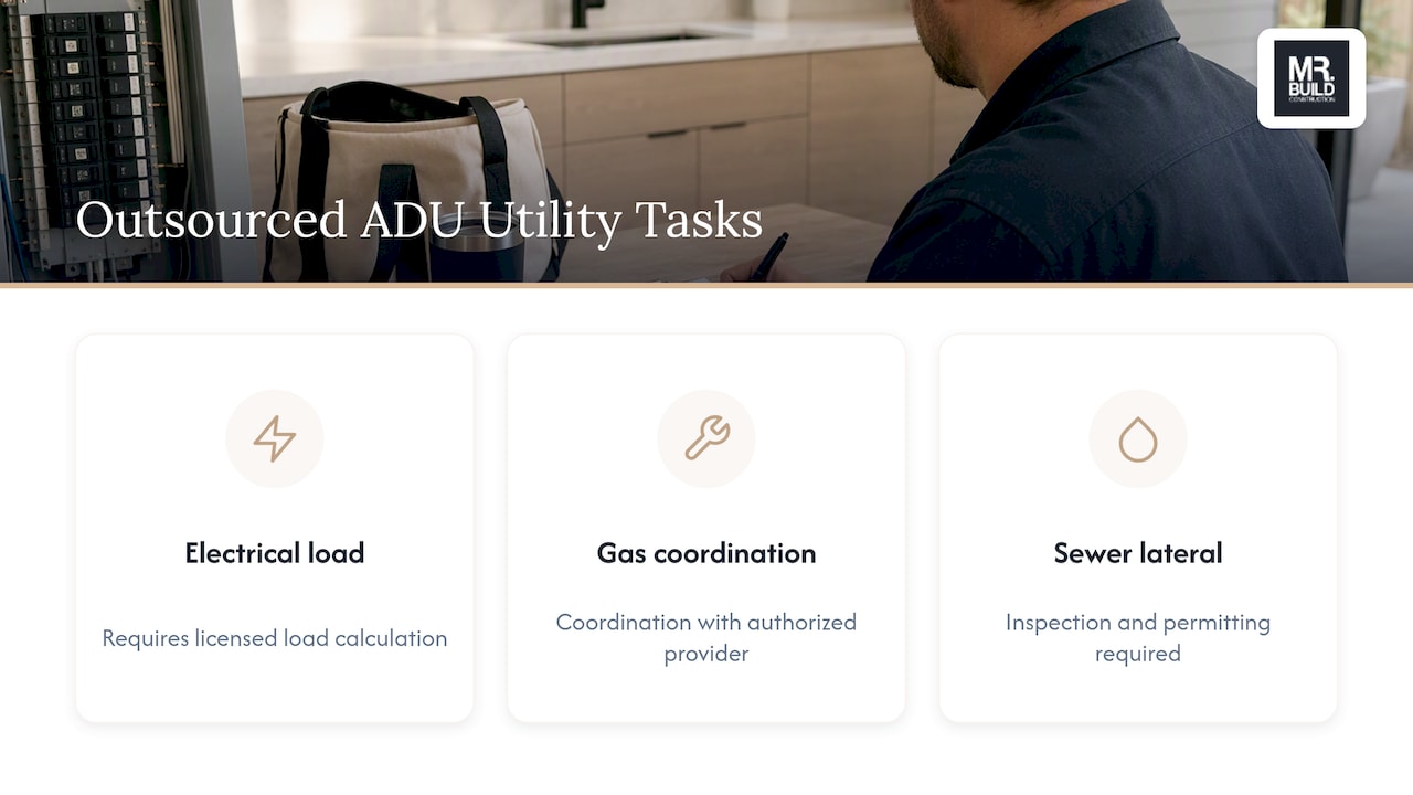 Three ADU utility tasks to outsource