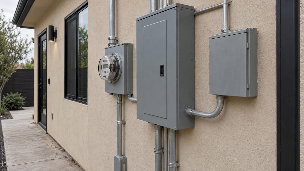 ADU meter panel and conduit assembly