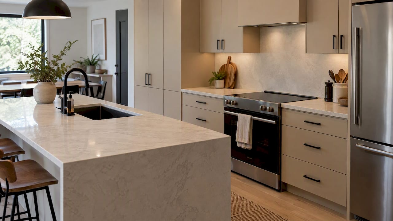 Modern kitchen with an efficient electric range